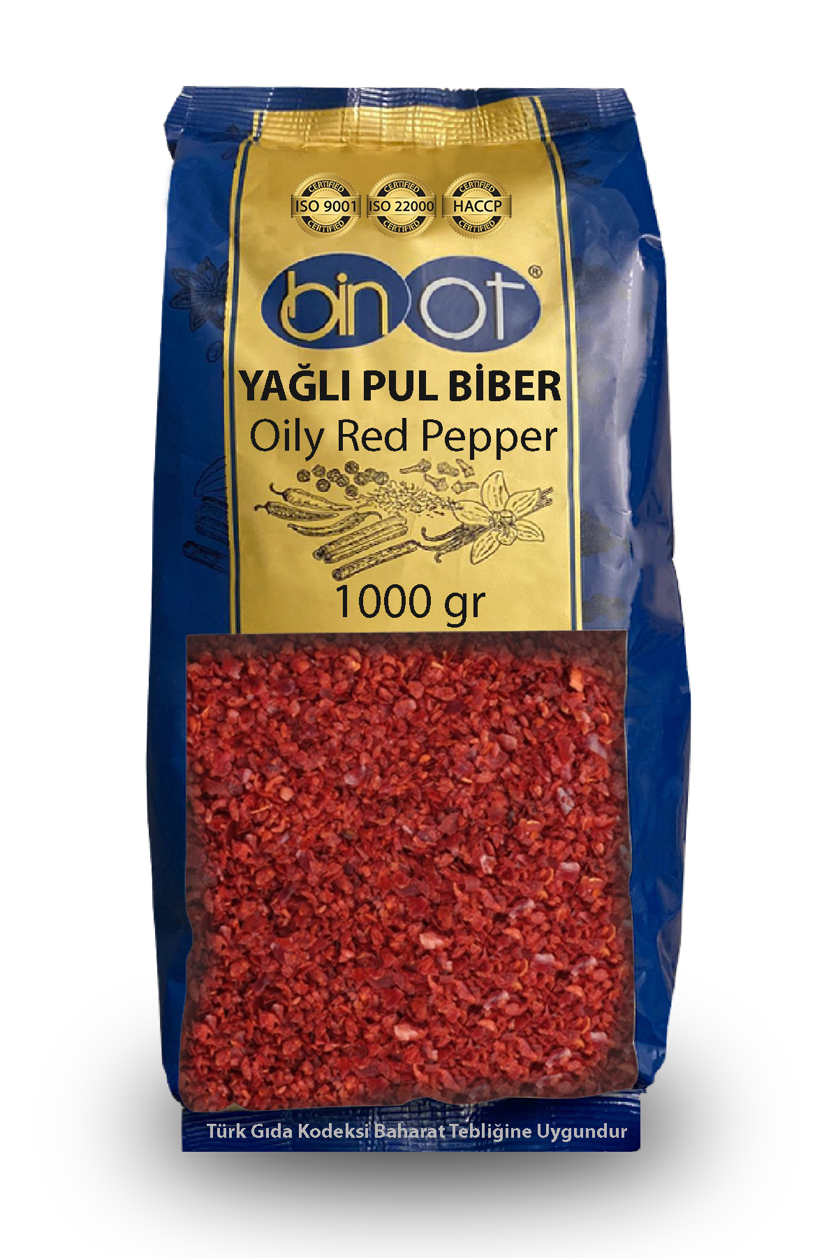 Binot Yağlı Pul Biber 1 Kg - Baharat toptan satış