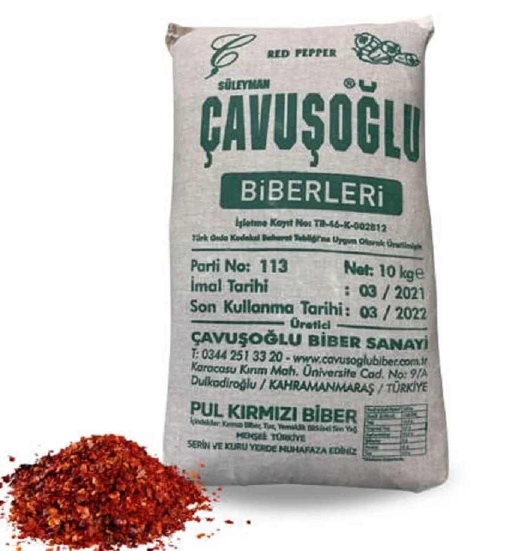 Süleyman Çavuşoğlu Yağlı Pul Biber 10 Kg - Baharat toptan satış