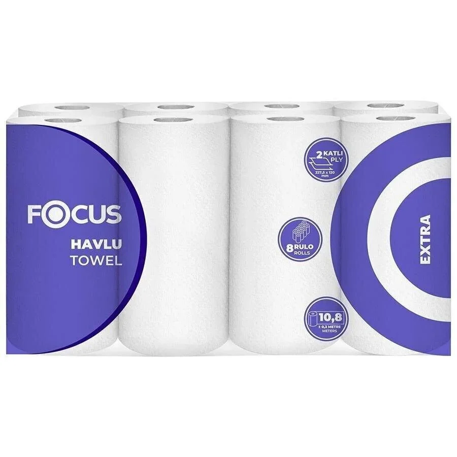 Focus Extra Havlu 8'li (3 Paket) - KAĞIT GRUBU toptan satış