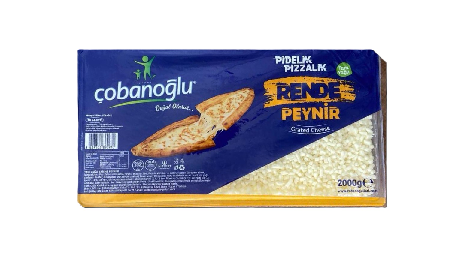 Çobanoğlu Rende Kaşar 2 Kg - Kahvaltılık & Şarküteri toptan satış