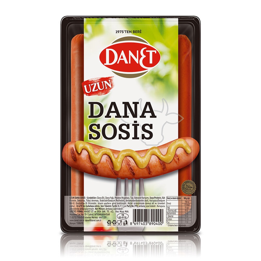 Danet Dana Uzun Sosis 250 Gr - Kahvaltılık & Şarküteri toptan satış