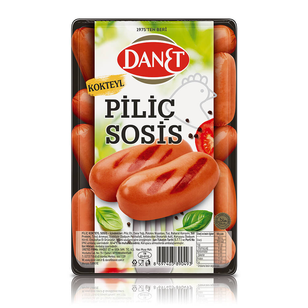 Danet Piliç Kokteyl Sosis 250 Gr - Kahvaltılık & Şarküteri toptan satış