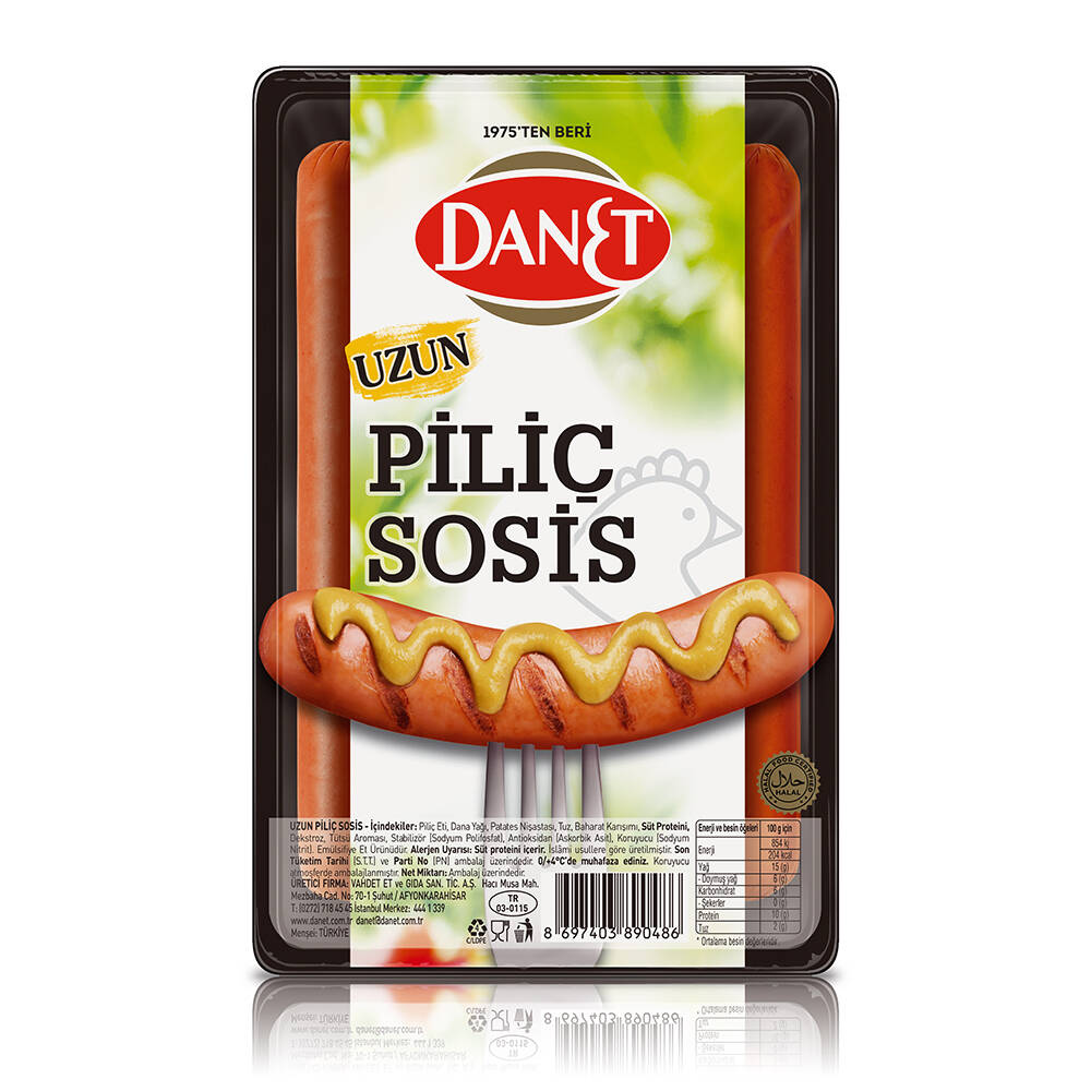 Danet Piliç Uzun Sosis 250 Gr - Kahvaltılık & Şarküteri toptan satış
