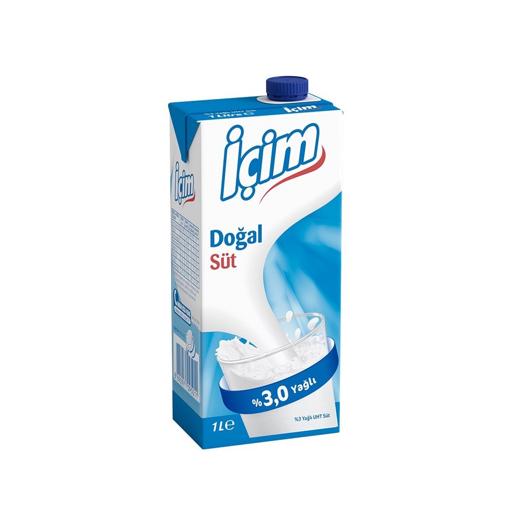 İçim Süt Tam Yağlı 1 Lt  (12 Ad) - Kahvaltılık & Şarküteri toptan satış