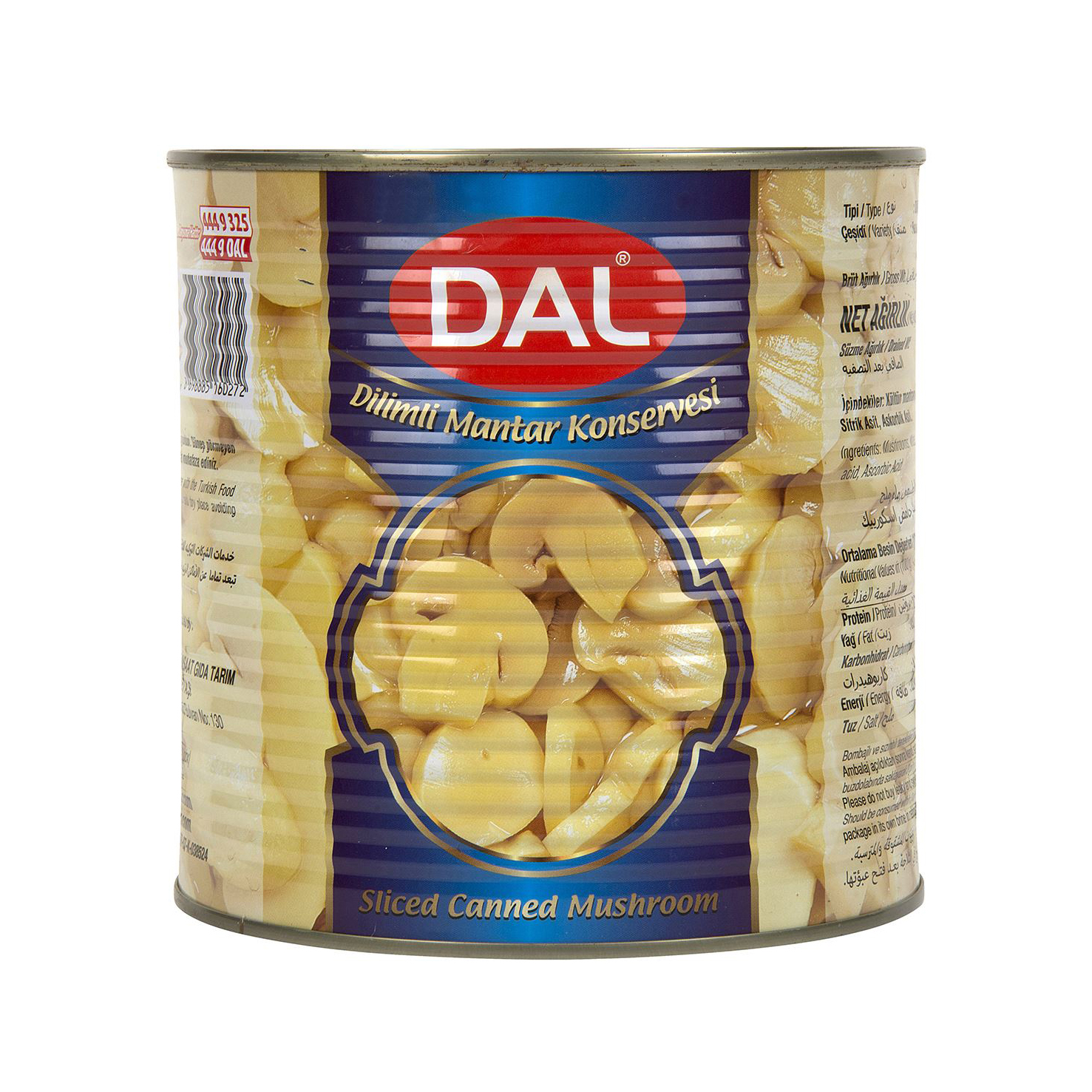 Dal Konserve Mantar Dilimli 2650 Gr - Konserve toptan satış